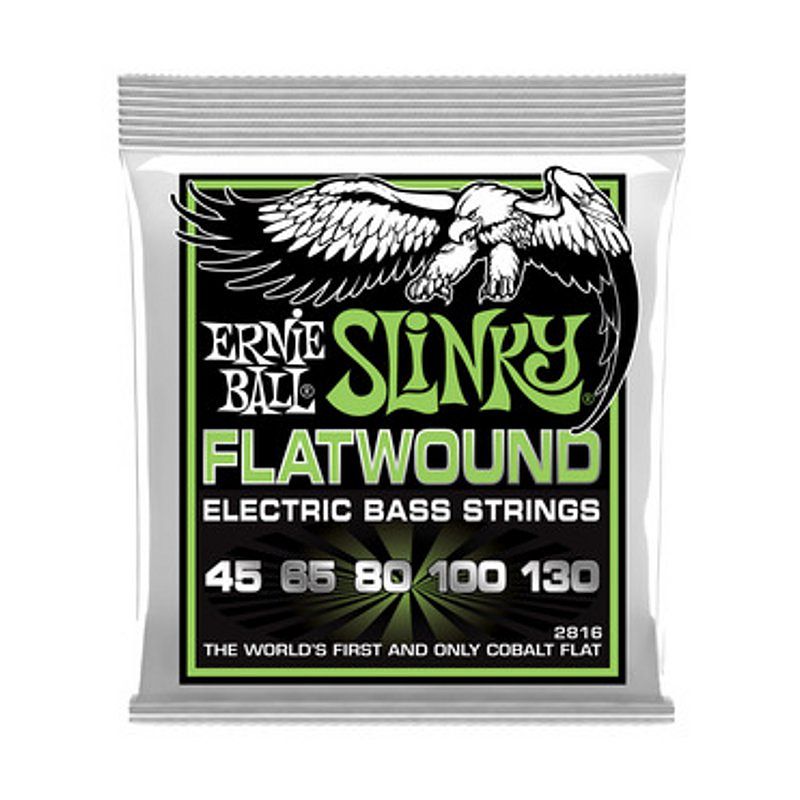 Foto van Ernie ball 2816 5-snarenset regular slinky flatwound bass