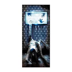 Foto van Fiestas horror deur scenesetter/deurposter - geest uit tv - halloween thema versiering - 180 x 80 cm - feestdeurdecorati