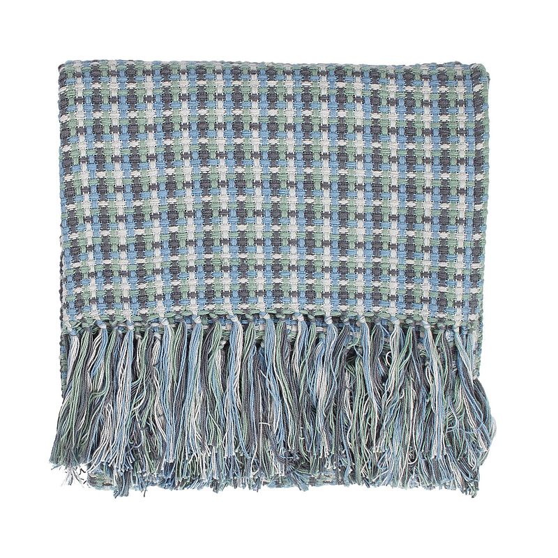 Foto van Dutch decor revo - plaid multi 130x180 cm - blauw