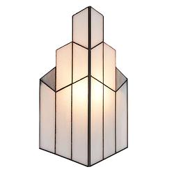 Foto van Haes deco - wandlamp tiffany creme 36x4x21 cm e14/max 1x40w