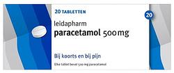 Foto van Leidapharm paracetamol 500mg 20st