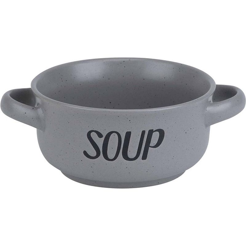 Foto van Cosy&trendy soepkom 'ssoup's - 46 cl - grijs - set-4