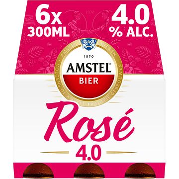 Foto van Amstel rose bier fles 6x300ml bij jumbo