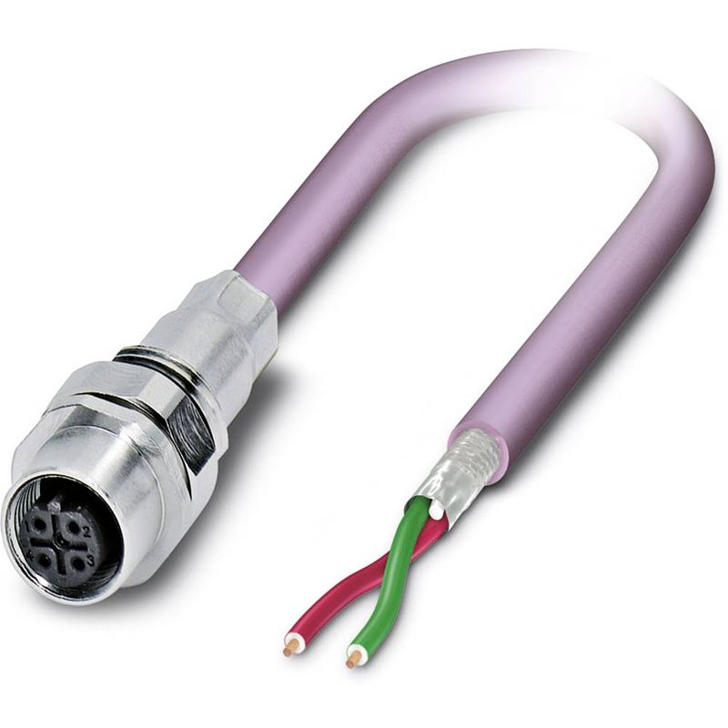 Foto van Phoenix contact 1525610 sensor/actuator steekconnector m12 aantal polen: 2 bus, inbouw 5.00 m 1 stuk(s)