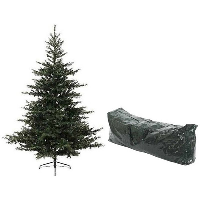 Foto van Kunst kerstboom grandis fir met opbergzak - 1564 tips - 180 cm groen - kunstkerstbomen en opbergzakken