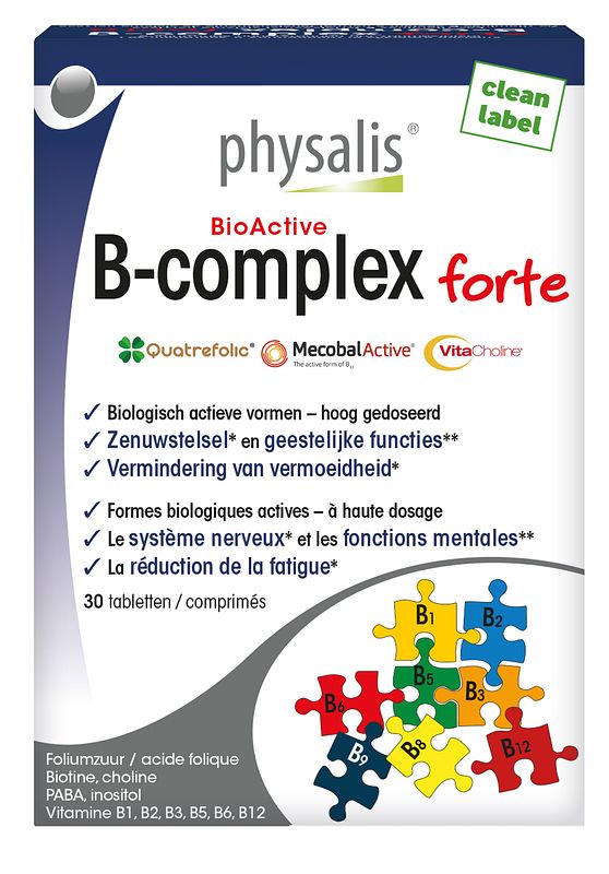 Foto van Physalis bioactive b-complex forte tabletten