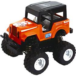 Foto van Lg-imports die-cast truck opwindmechanisme 7 cm oranje