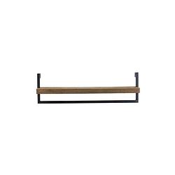 Foto van Wall shelf 80x15x24 cm maddison wood dark brown