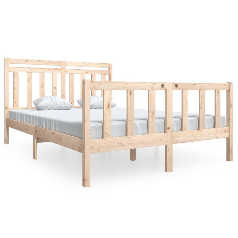 Foto van Vidaxl bedframe massief hout 140x190 cm