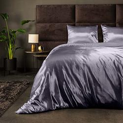 Foto van Fresh & co silk satin - grijs dekbedovertrek lits-jumeaux (240 x 200/220 cm + 2 kussenslopen)