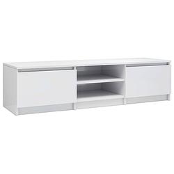 Foto van Vidaxl tv-meubel 140x40x35,5 cm spaanplaat hoogglans wit