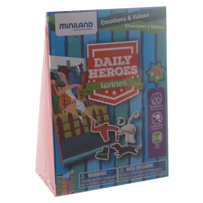 Foto van Miniland leerspel daily heroes - runner blauw 3-delig