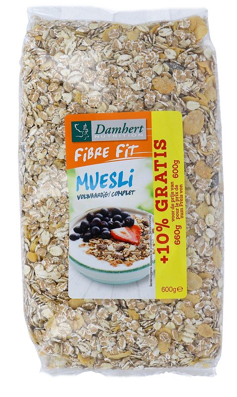 Foto van Damhert fibre fit muesli suikervrij