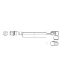 Foto van Te connectivity 2273094-3 sensor/actuator connector, geassembleerd m12 aantal polen: 8 stekker, haaks 5.00 m 1 stuk(s)