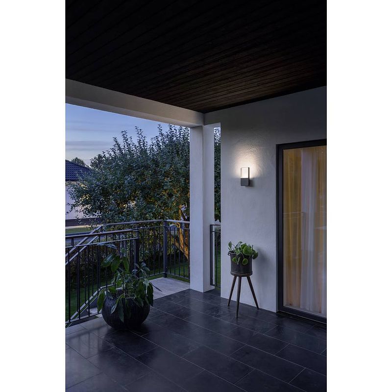 Foto van Konstsmide matera 7850-370 led-buitenlamp (wand) energielabel: g (a - g) 6 w antraciet