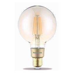 Foto van Marmitek glow li - smart wi-fi led filament bulb l - e27 | 650 lumen | 6 w = 40 w smartverlichting transparant