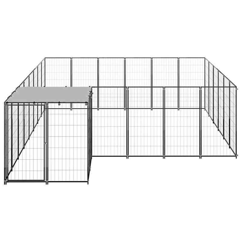 Foto van Infiori hondenkennel 12,1 m² staal zwart