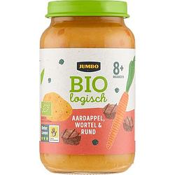 Foto van Jumbo biologisch babyvoeding aardappel, wortel & rund 8+ maanden 220g