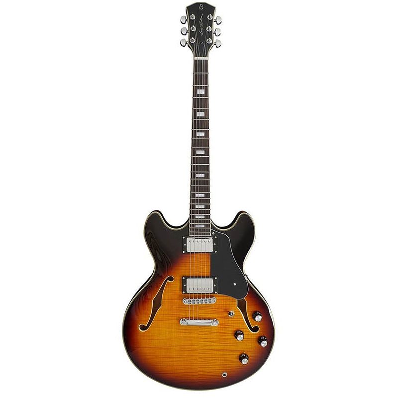 Foto van Sire larry carlton h7 vintage sunburst semi-akoestische gitaar