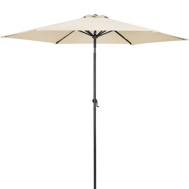 Foto van Led solar parasol miami beige aluminium, diameter 270cm