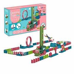 Foto van Allerion domino set trein - domino stenen spel voor kinderen - 120