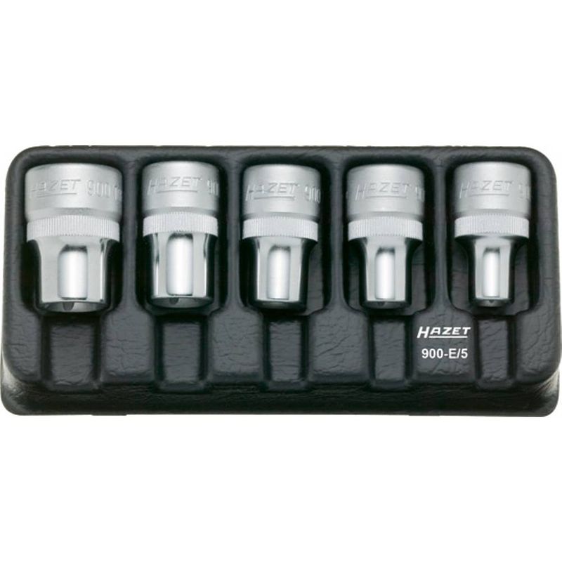 Foto van Hazet 900-e/5 buiten-torx dopsleutelinzetset 5-delig 1/2 (12.5 mm)