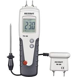 Foto van Voltcraft fm-300 materiaalvochtmeter meetbereik bouwvochtigheid 6 tot 99 %vol. meetbereik houtvochtigheid (bereik) 6 tot 99 %vol. temperatuurmeting