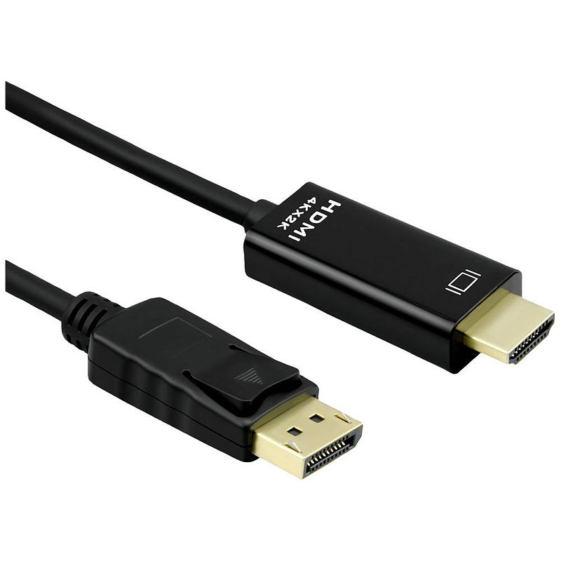 Foto van Roline displayport aansluitkabel displayport stekker, hdmi-a stekker 2 m zwart 11045996 displayport-kabel