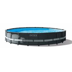 Foto van Intex opzetzwembad met accessoires ultra xtr frame 610 x 122 cm antraciet