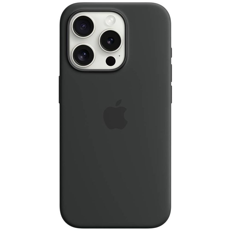 Foto van Apple silicon case magsafe backcover apple iphone 15 pro zwart