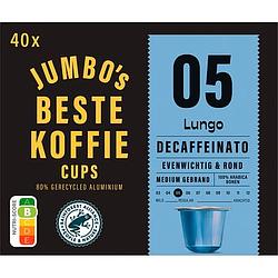 Foto van Jumbo'ss lungo decaffeinato koffiecups 40 stuks