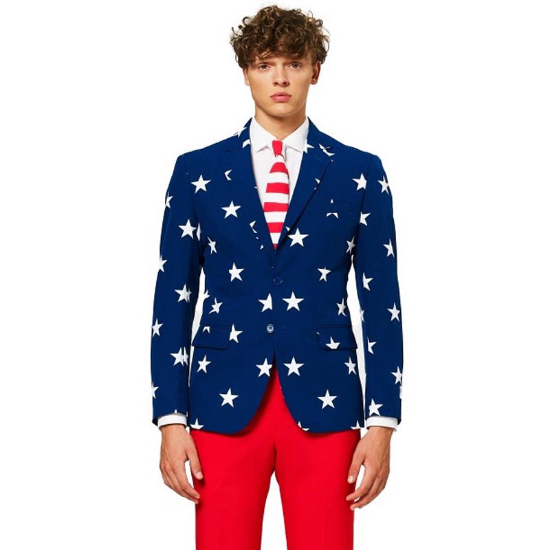 Foto van Opposuits verkleedpak stars and stripes heren polyester