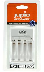 Foto van Jupio basic charger - voor 4 aa of 2 aaa batterijen - met usb