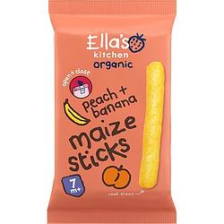 Foto van Ella'ss kitchen maize sticks perzik + banaan 7+ biologisch 16 g bij jumbo