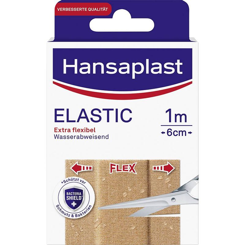 Foto van Hansaplast 02607-00000 hansaplast elastic elastic 1 m x 6 cm