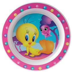 Foto van Tweety plat bord kunststof 22 cm roze