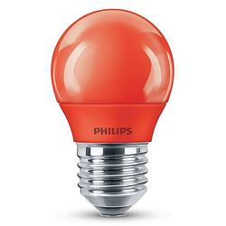 Foto van Philips e27 kogel 3,1w rood