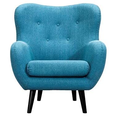 Foto van Fauteuil viborg - stof - turquoise - leen bakker