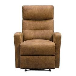 Foto van Relaxfauteuil jackson - stof - cognac - leen bakker