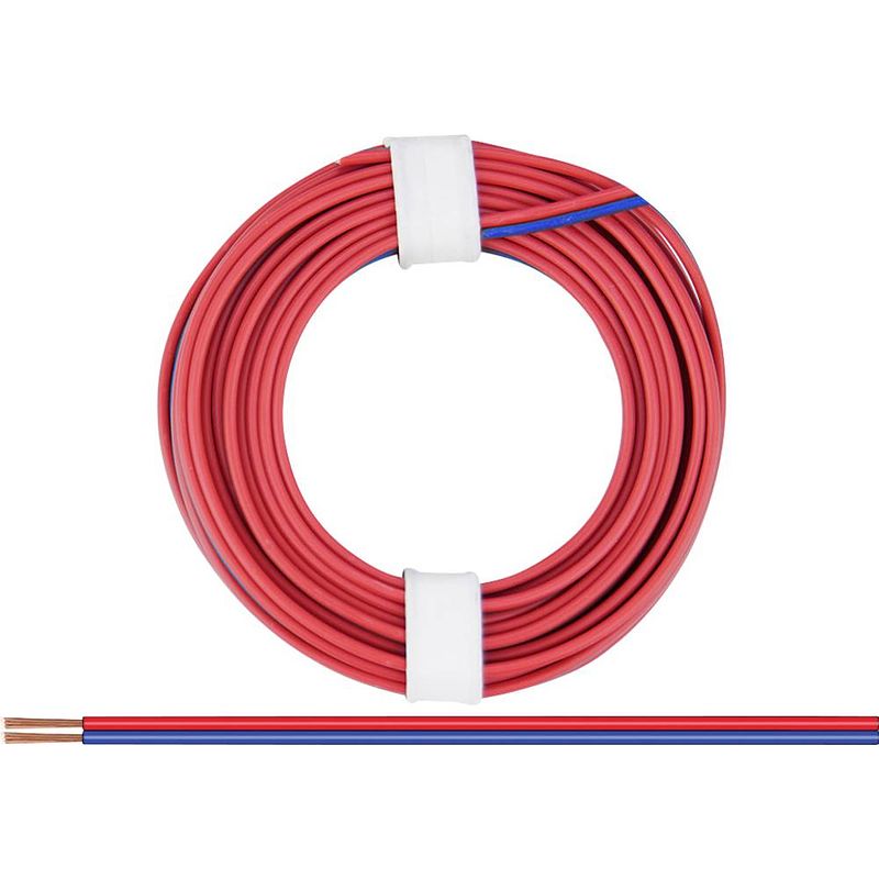 Foto van Donau elektronik 225-02 draad 2 x 0.25 mm² rood-blauw 5 m