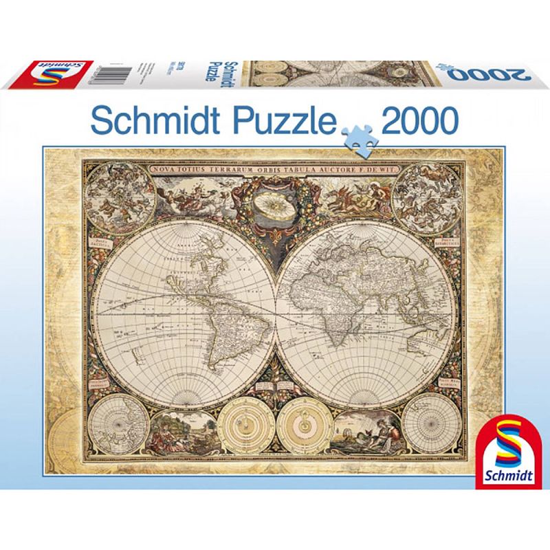 Foto van Schmidt puzzel historical map 2000 stukjes