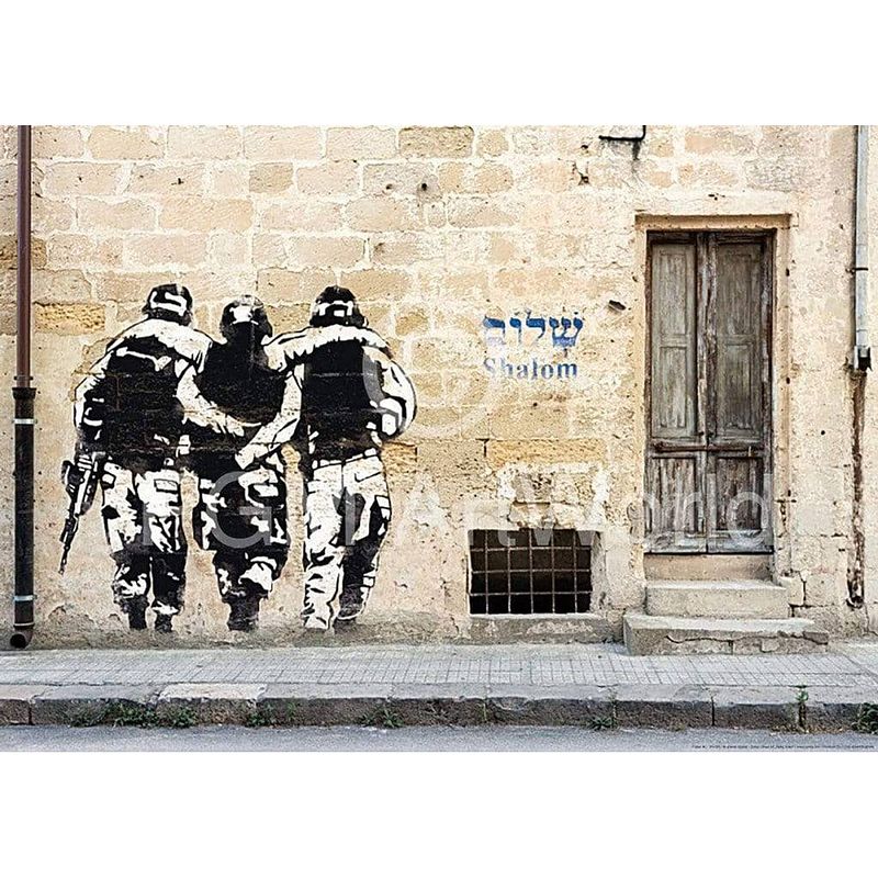 Foto van Edition street - shalom, street art haifa kunstdruk 50x70cm