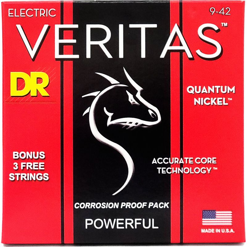 Foto van Dr strings vte-9 veritas light 9-42 elektrische gitaarsnaren