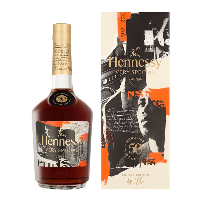 Foto van Hennessy vs hip hop 50th x nas limited edition 70cl cognac + giftbox
