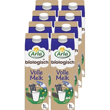 Foto van Arla biologisch volle melk 8 x 1l bij jumbo