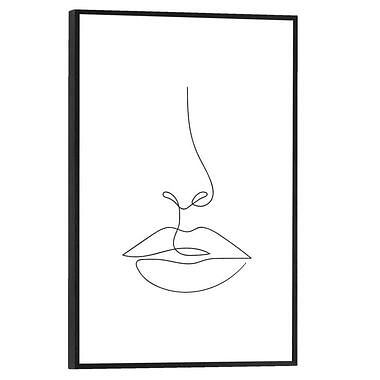 Foto van Poster met lijst lippen - 30x20 cm - leen bakker