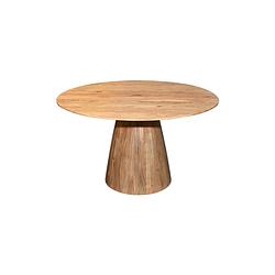 Foto van Giga meubel - eettafel rond - acaciahout - naturel - ø130cm - tafel pim