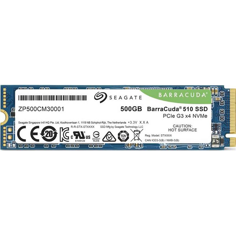 Foto van Seagate barracuda® 500 gb sata m.2 ssd 2280 harde schijf pcie 3.0 x4 retail zp500cm3a001