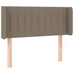 Foto van Vidaxl hoofdbord met randen 103x16x78/88 cm stof taupe