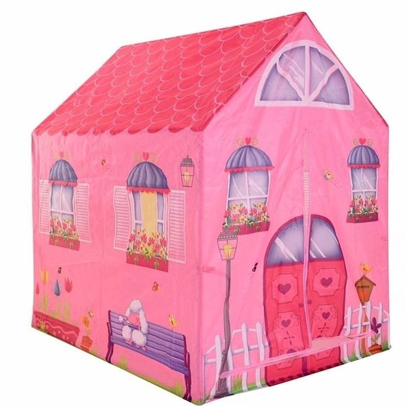 Foto van Speeltent/speelhuis roze huis 102 cm - speeltenten